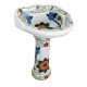 Mexican Talavera Pedestal Sink Roman Style Hummingbirds 2